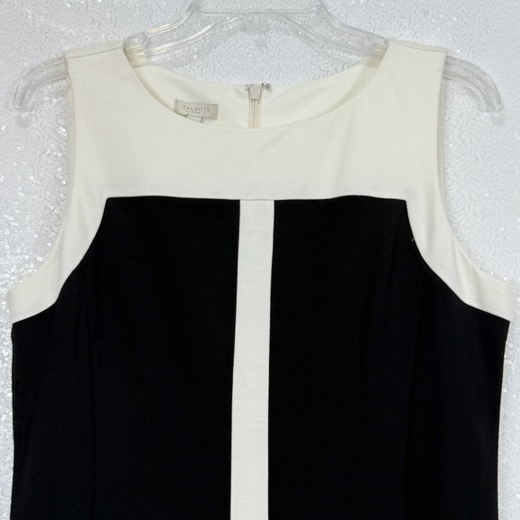 Talbots Black and White Sleeveless Dress/ Sheath NWT Size 8 petite Bust - Picture 5 of 13